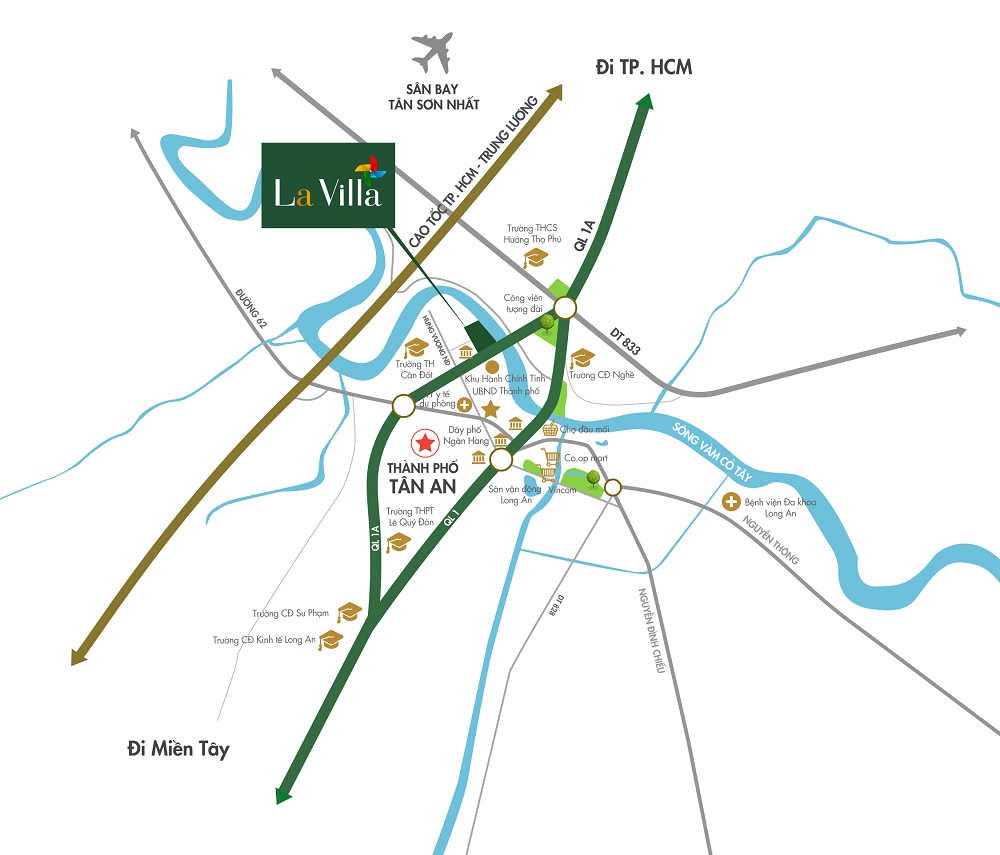 La Villa Green City sở hữu vị trí vàng với hệ thống tiện ích bậc nhất